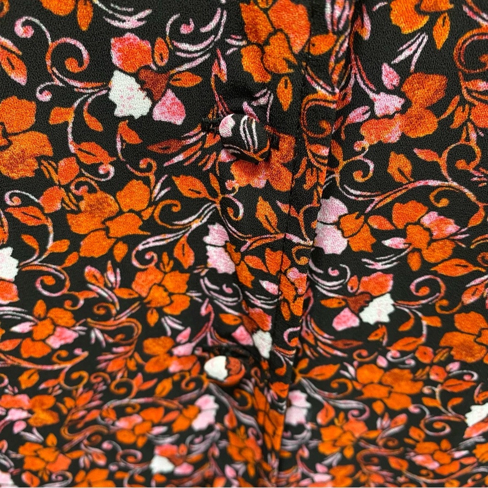 Nanette Lepore Maxi‎ Midi Chiffon Floral Boho Festival Dress 10 Coral Romantic - Picture 10 of 11